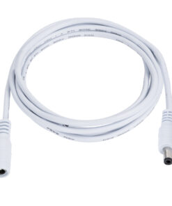 GloboStar® GloboStar® 70679 Καλώδιο Τροφοδοσίας DC Προέκταση 2 Μέτρων από Jack 2.1x5.5mm Male σε Female 2.1x5.5mm D1.1 x L200cm Λευκό