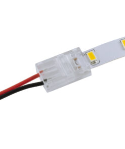 GloboStar® 70686 Ενωτικός Σύνδεσμος για Μονόχρωμη Ταινία LED 10mm 2 PIN σε Καλώδιο Τροφοδοσίας Ατερμάτιστο 2 PIN Μ2.1 x Π1.3 x Υ0.7cm Διάφανο 7 70686 4