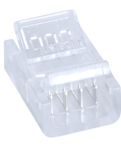 GloboStar® GloboStar® 70687 Ενωτικός Σύνδεσμος για Πολύχρωμη Ταινία LED RGB 10mm 4 PIN σε Πολύχρωμη Ταινία LED RGB 10mm 4 PIN Μ1.9 x Π1.4 x Υ0.7cm Διάφανο