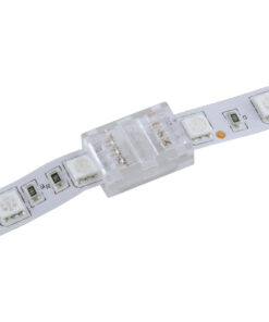 GloboStar® 70687 Ενωτικός Σύνδεσμος για Πολύχρωμη Ταινία LED RGB 10mm 4 PIN σε Πολύχρωμη Ταινία LED RGB 10mm 4 PIN Μ1.9 x Π1.4 x Υ0.7cm Διάφανο 7 70687 4