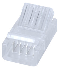 Alternative view of GloboStar® 70688 Ενωτικός Σύνδεσμος για Πολύχρωμη Ταινία LED RGB 10mm 4 PIN σε Καλώδιο Τροφοδοσίας Ατερμάτιστο 4 PIN Μ2.1 x Π1.3 x Υ0.7cm Διάφανο