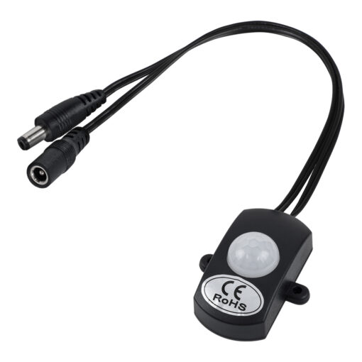GloboStar® GLOBOSTAR® SENSORE 70693 Ανιχνευτής PIR / Αισθητήρας Κίνησης 180° DC 12-24V 6A 144W Max IP20 - Μ30 x Π4 x Υ2.3cm - 2 Χρόνια Εγγύηση