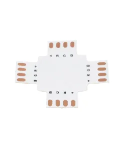 Alternative view of GLOBOSTAR® STRIPART 70709 Ενωτικός Σταυρός Σύνδεσμος για Πολύχρωμη RGB Ταινία LED 4Pin 10mm σε Πολύχρωμη RGB Ταινία LED 4Pin 10mm IP20 - Μ3 x Π3 x Υ0.1cm