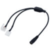 GloboStar® GloboStar® 70742 Καλώδιο Τροφοδοσίας DC για 2 Ταινίες LED από Female 2.1x5.5 σε 2 x 10mm 2 PIN Connector Μ32.3 x Π2 x Υ1cm