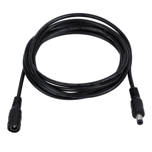 GloboStar® GloboStar® 70745 Καλώδιο Τροφοδοσίας DC Προέκταση 2 Μέτρων από Jack 2.1x5.5mm Male σε Female 2.1x5.5mm Μ200 x Π1.1cm Μαύρο