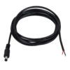 GloboStar® GloboStar® 70749 Καλώδιο Τροφοδοσίας DC 2 Μέτρων από Jack Male 2.1x5.5mm σε 2 x 0.3mm Ατερμάτιστο Καλώδιο Μ200 x Π1.1cm Μαύρο