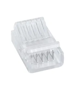 GloboStar® GloboStar® 70757 Ενωτικός Σύνδεσμος για Πολύχρωμη Ταινία LED RGBW 12mm 6 PIN σε Πολύχρωμη Ταινία LED RGBW 12mm 5 PIN Μ2.5 x Π1.5 x Υ1cm Διάφανο