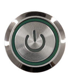 GLOBOSTAR® BUTTON 70782 Φωτιζόμενος Χωνευτός Διακόπτης On/Off LED DC 12V 1 x 3A 690W Max Αδιάβροχο IP65 Πράσινο - Μ1.8 x Π1.8 x Υ2cm 10 70782 2