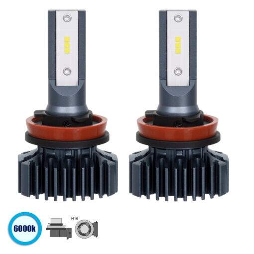 GloboStar® GloboStar® 85635 H16 S1 Line KIT Βασικού Φωτισμού Αυτοκινήτου & Φορτηγού 3nd Generation Can-Bus Series LED CREE CXB 100W 14000lm DC 9-32V Αδιάβροχο IP66 Ψυχρό Λευκό 6000K