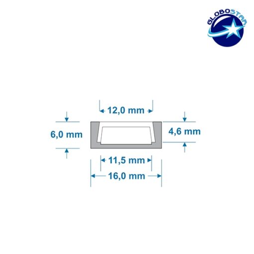 GloboStar® GLOBOSTAR® ALP-LINEAR ALPINA 70801-1M Επιφανειακό Προφίλ Αλουμινίου με Λευκό Γαλακτερό Συρόμενο Κάλυμμα για Ταινίες LED IP20 - Ασημί & Λευκό - Μ100 x Π1.6 x Υ0.6cm