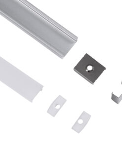 Alternative view of GLOBOSTAR® ALP-LINEAR SURFABO 70805-2M Επιφανειακό Προφίλ Αλουμινίου με Λευκό Γαλακτερό Πατητό Κάλυμμα για Ταινίες LED IP20 - Ασημί & Λευκό - Μ200 x Π1.6 x Υ0.7cm - Πακέτο 5 Τεμαχίων