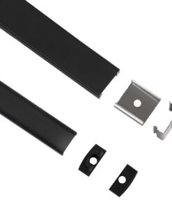 Alternative view of GLOBOSTAR® ALP-LINEAR SURFABO 70806-3M Επιφανειακό Προφίλ Αλουμινίου με Μαύρο Φιμέ Πατητό Κάλυμμα για Ταινίες LED IP20 - Μαύρο & Λευκό - Μ300 x Π1.6 x Υ0.7cm - Πακέτο 5 Τεμαχίων