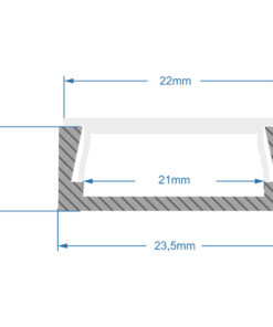 Alternative view of GLOBOSTAR® ALP-LINEAR ALIENA 70809-1M Επιφανειακό Προφίλ Αλουμινίου με Λευκό Γαλακτερό Πατητό Κάλυμμα για Ταινίες LED IP20 - Ασημί & Λευκό - Μ100 x Π2.4 x Υ1.1cm