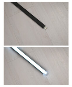 GloboStar® SURFACE-PROFILE 70810-1M Προφίλ Αλουμινίου - Βάση & Ψύκτρα Ταινίας LED με Μαύρο Φιμέ Κάλυμμα - Επιφανειακή Χρήση - Πατητό Κάλυμμα - Μαύρο - 1 Μέτρο - Μ100 x Π2.4 x Υ1.1cm 7 70810 5