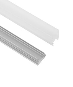 Alternative view of GloboStar® GLASSBOARD-PROFILE 70812-3M Προφίλ Αλουμινίου - Βάση & Ψύκτρα Ταινίας LED με Λευκό Γαλακτερό Κάλυμμα - Χρήση για Μοριακό Φωτισμό Γυαλιού Πάχους 10mm - Πατητό Κάλυμμα - Ασημί - 3 Μέτρα - Πακέτο 5 Τεμαχίων - Μ300 x Π1.7 x Υ3cm