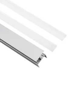 Alternative view of GLOBOSTAR® ALP-R-SHELF DODA 70814-1M Χωνευτό Προφίλ Αλουμινίου Ειδικό για Φωτισμό Ραφιού 18mm με Λευκό Γαλακτερό Πατητό Κάλυμμα για Ταινίες LED IP20 - Ασημί & Λευκό - Μ100 x Π1.5 x Υ2cm