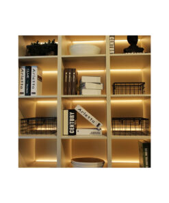 GLOBOSTAR® ALP-R-SHELF DODA 70814-3M Χωνευτό Προφίλ Αλουμινίου Ειδικό για Φωτισμό Ραφιού 18mm με Λευκό Γαλακτερό Πατητό Κάλυμμα για Ταινίες LED IP20 - Ασημί & Λευκό- Μ300 x Π1.5 x Υ2cm - Πακέτο 5 Τεμαχίων 23 70814 3m 12