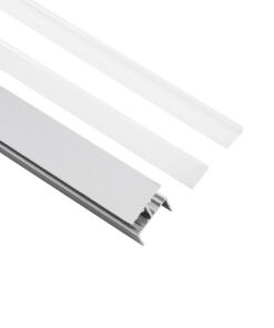 Alternative view of GLOBOSTAR® ALP-R-SHELF DODA 70814-3M Χωνευτό Προφίλ Αλουμινίου Ειδικό για Φωτισμό Ραφιού 18mm με Λευκό Γαλακτερό Πατητό Κάλυμμα για Ταινίες LED IP20 - Ασημί & Λευκό- Μ300 x Π1.5 x Υ2cm - Πακέτο 5 Τεμαχίων