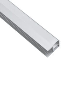 GLOBOSTAR® ALP-R-SHELF DODA 70814-3M Χωνευτό Προφίλ Αλουμινίου Ειδικό για Φωτισμό Ραφιού 18mm με Λευκό Γαλακτερό Πατητό Κάλυμμα για Ταινίες LED IP20 - Ασημί & Λευκό- Μ300 x Π1.5 x Υ2cm - Πακέτο 5 Τεμαχίων 15 70814 3m 4