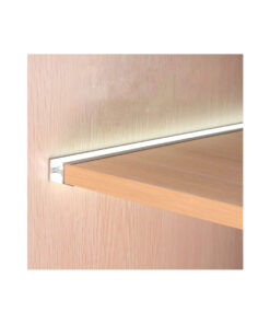 GLOBOSTAR® ALP-R-SHELF DODA 70814-3M Χωνευτό Προφίλ Αλουμινίου Ειδικό για Φωτισμό Ραφιού 18mm με Λευκό Γαλακτερό Πατητό Κάλυμμα για Ταινίες LED IP20 - Ασημί & Λευκό- Μ300 x Π1.5 x Υ2cm - Πακέτο 5 Τεμαχίων 19 70814 3m 8