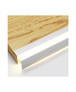 GLOBOSTAR® ALP-R-SHELF DODA 70814-3M Χωνευτό Προφίλ Αλουμινίου Ειδικό για Φωτισμό Ραφιού 18mm με Λευκό Γαλακτερό Πατητό Κάλυμμα για Ταινίες LED IP20 - Ασημί & Λευκό- Μ300 x Π1.5 x Υ2cm - Πακέτο 5 Τεμαχίων 20 70814 3m 9