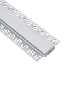 GLOBOSTAR® ALP-PLASTERIN GYPSO 70819-1M Χωνευτό Προφίλ Αλουμινίου Ειδικό για Γυψοσανίδα με Λευκό Γαλακτερό Πατητό Κάλυμμα για Ταινίες LED IP20 - Ασημί & Λευκό - Μ100 x Π6.7 x Υ1.3cm 13 70819 1m 5