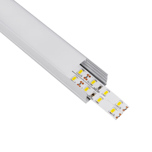 GloboStar® GloboStar® SURFACE-PROFILE 70824-3M Προφίλ Αλουμινίου - Βάση & Ψύκτρα Ταινίας LED με Λευκό Γαλακτερό Κάλυμμα - Επιφανειακή Χρήση - Πατητό Κάλυμμα - Ασημί - 3 Μέτρα - Πακέτο 5 Τεμαχίων - Μ300 x Π3 x Υ2cm