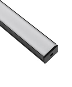 GLOBOSTAR® ALP-LINEAR VEXTA 70825-1M Επιφανειακό Προφίλ Αλουμινίου με Λευκό Γαλακτερό Πατητό Κάλυμμα για Ταινίες LED IP20 - Μαύρο & Λευκό - Μ100 x Π3 x Υ2cm 11 70825 1m 4