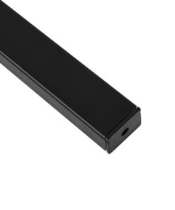 GLOBOSTAR® ALP-LINEAR VEXTA 70825-1M Επιφανειακό Προφίλ Αλουμινίου με Λευκό Γαλακτερό Πατητό Κάλυμμα για Ταινίες LED IP20 - Μαύρο & Λευκό - Μ100 x Π3 x Υ2cm 12 70825 1m 5