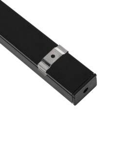 GLOBOSTAR® ALP-LINEAR VEXTA 70825-1M Επιφανειακό Προφίλ Αλουμινίου με Λευκό Γαλακτερό Πατητό Κάλυμμα για Ταινίες LED IP20 - Μαύρο & Λευκό - Μ100 x Π3 x Υ2cm 13 70825 1m 6