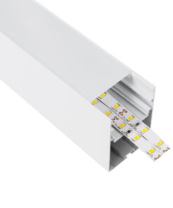 GloboStar® SURFACEPENDANT-PROFILE 70827-1M Προφίλ Αλουμινίου - Βάση & Ψύκτρα Ταινίας LED με Λευκό Γαλακτερό Κάλυμμα - Επιφανειακή & Κρεμαστή Χρήση - Πατητό Κάλυμμα - Λευκό - 1 Μέτρο - Μ100 x Π5 x Υ7cm 13 70827 1M 4