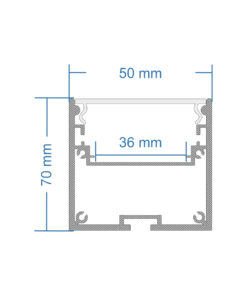 GloboStar® SURFACEPENDANT-PROFILE 70828-1M Προφίλ Αλουμινίου - Βάση & Ψύκτρα Ταινίας LED με Λευκό Γαλακτερό Κάλυμμα - Επιφανειακή & Κρεμαστή Χρήση - Πατητό Κάλυμμα - Μαύρο - 1 Μέτρο - Μ100 x Π5 x Υ7cm 17 70828 1M 8
