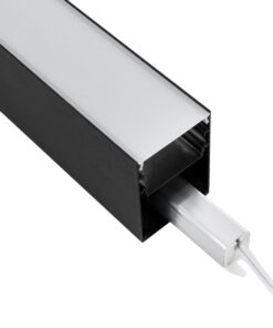 GloboStar® SURFACEPENDANT-PROFILE 70828-1M Προφίλ Αλουμινίου - Βάση & Ψύκτρα Ταινίας LED με Λευκό Γαλακτερό Κάλυμμα - Επιφανειακή & Κρεμαστή Χρήση - Πατητό Κάλυμμα - Μαύρο - 1 Μέτρο - Μ100 x Π5 x Υ7cm 15 70828 1m 6