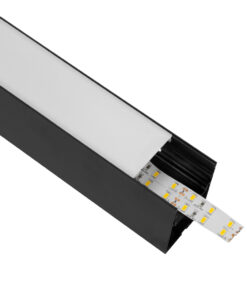 GloboStar® SURFACEPENDANT-PROFILE 70828-3M Προφίλ Αλουμινίου - Βάση & Ψύκτρα Ταινίας LED με Λευκό Γαλακτερό Κάλυμμα - Επιφανειακή & Κρεμαστή Χρήση - Πατητό Κάλυμμα - Μαύρο - 3 Μέτρα - Μ300 x Π5 x Υ7cm 11 70828 3m 3