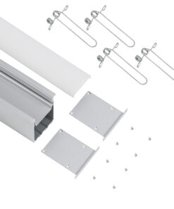Alternative view of GloboStar® RECESS-PROFILE 70829-3M Προφίλ Αλουμινίου - Βάση & Ψύκτρα Ταινίας LED με Λευκό Γαλακτερό Κάλυμμα - Χωνευτή Χρήση - Πατητό Κάλυμμα - Ασημί - 3 Μέτρα - Μ300 x Π7.5 x Υ7cm