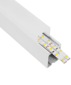 GloboStar® SURFACEPENDANT-PROFILE 70831-1M Προφίλ Αλουμινίου - Βάση & Ψύκτρα Ταινίας LED με Λευκό Γαλακτερό Κάλυμμα - Επιφανειακή & Κρεμαστή Χρήση - Πατητό Κάλυμμα - Λευκό - 1 Μέτρο - Μ100 x Π3.5 x Υ7.4cm 13 70831 1m 4