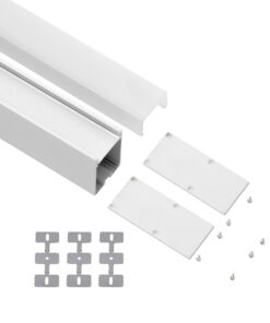 Alternative view of GloboStar® SURFACEPENDANT-PROFILE 70831-3M Προφίλ Αλουμινίου - Βάση & Ψύκτρα Ταινίας LED με Λευκό Γαλακτερό Κάλυμμα - Επιφανειακή & Κρεμαστή Χρήση - Πατητό Κάλυμμα - Λευκό - 3 Μέτρα - Μ300 x Π3.5 x Υ7.4cm
