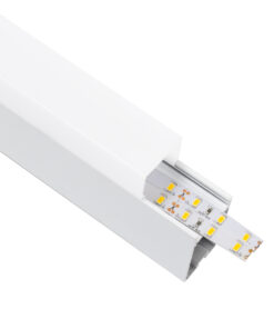 GloboStar® SURFACEPENDANT-PROFILE 70831-3M Προφίλ Αλουμινίου - Βάση & Ψύκτρα Ταινίας LED με Λευκό Γαλακτερό Κάλυμμα - Επιφανειακή & Κρεμαστή Χρήση - Πατητό Κάλυμμα - Λευκό - 3 Μέτρα - Μ300 x Π3.5 x Υ7.4cm 11 70831 3m 3