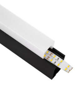 GloboStar® SURFACEPENDANT-PROFILE 70832-3M Προφίλ Αλουμινίου - Βάση & Ψύκτρα Ταινίας LED με Λευκό Γαλακτερό Κάλυμμα - Επιφανειακή & Κρεμαστή Χρήση - Πατητό Κάλυμμα - Μαύρο - 3 Μέτρα - Μ300 x Π3.5 x Υ7.4cm 11 70832 3m 3