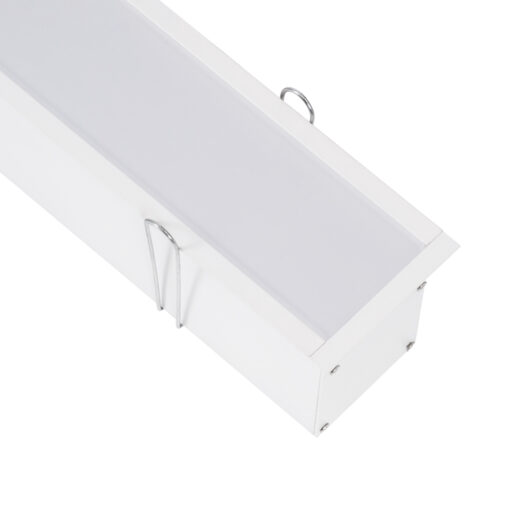 GloboStar® GloboStar® RECESS-PROFILE 70833-3M Προφίλ Αλουμινίου - Βάση & Ψύκτρα Ταινίας LED με Λευκό Γαλακτερό Κάλυμμα - Χωνευτή Χρήση - Πατητό Κάλυμμα - Λευκό - 3 Μέτρα - Μ300 x Π7.5 x Υ7cm