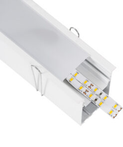 GloboStar® RECESS-PROFILE 70833-3M Προφίλ Αλουμινίου - Βάση & Ψύκτρα Ταινίας LED με Λευκό Γαλακτερό Κάλυμμα - Χωνευτή Χρήση - Πατητό Κάλυμμα - Λευκό - 3 Μέτρα - Μ300 x Π7.5 x Υ7cm 11 70833 3m 4