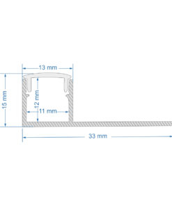 GLOBOSTAR® ALP-PLASTERIN GYPSO 70834-3M Χωνευτό Τερματικό Προφίλ Αλουμινίου Ειδικό για Γυψοσανίδα με Λευκό Γαλακτερό Πατητό Κάλυμμα για Ταινίες LED IP20 - Ασημί & Λευκό - Μ300 x Π3.3 x Υ1.5cm - Πακέτο 5 Τεμαχίων 12 70834 3m 7