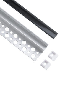 Alternative view of GloboStar® PLASTERBOARD-PROFILE 70835-3M Προφίλ Αλουμινίου - Βάση & Ψύκτρα Ταινίας LED με Μαύρο Φιμέ Κάλυμμα - Χωνευτή Τερματική Χρήση σε Τελείωμα Γυψοσανίδας ή σε Πλακάκι - Trimless - Πατητό Κάλυμμα - Ασημί - 3 Μέτρα - Πακέτο 5 Τεμαχίων - Μ300 x Π3.1 x Υ1.3cm