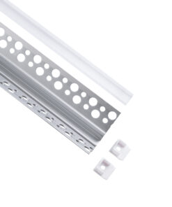 GloboStar® PLASTERBOARD-PROFILE 70836-3M Προφίλ Αλουμινίου - Βάση & Ψύκτρα Ταινίας LED με Λευκό Γαλακτερό Κάλυμμα - Χωνευτή Γωνιακή Χρήση σε Εσωτερική Γωνία Γυψοσανίδας - Trimless - Πατητό Κάλυμμα - Ασημί - 3 Μέτρα - Πακέτο 5 Τεμαχίων - Μ300 x Π3.1 x Υ1.3cm 8 70836 3m 3