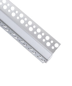 GloboStar® PLASTERBOARD-PROFILE 70836-3M Προφίλ Αλουμινίου - Βάση & Ψύκτρα Ταινίας LED με Λευκό Γαλακτερό Κάλυμμα - Χωνευτή Γωνιακή Χρήση σε Εσωτερική Γωνία Γυψοσανίδας - Trimless - Πατητό Κάλυμμα - Ασημί - 3 Μέτρα - Πακέτο 5 Τεμαχίων - Μ300 x Π3.1 x Υ1.3cm 9 70836 3m 4