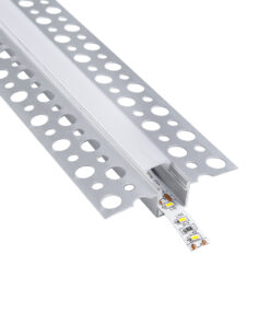 GloboStar® GloboStar® PLASTERBOARD-PROFILE 70838-1M Προφίλ Αλουμινίου - Βάση & Ψύκτρα Ταινίας LED με Λευκό Γαλακτερό Κάλυμμα - Χωνευτή Χρήση σε Γυψοσανίδα - Trimless - Πατητό Κάλυμμα - Ασημί - 1 Μέτρο - Μ100 x Π5.6 x Υ1.5cm