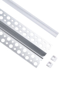 Alternative view of GLOBOSTAR® ALP-PLASTERIN GYPSO 70838-2M Χωνευτό Προφίλ Αλουμινίου Ειδικό για Γυψοσανίδα με Λευκό Γαλακτερό Πατητό Κάλυμμα για Ταινίες LED IP20 - Ασημί & Λευκό - Μ200 x Π5.6 x Υ1.3cm - Πακέτο 5 Τεμαχίων