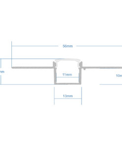 GLOBOSTAR® ALP-PLASTERIN GYPSO 70838-3M Χωνευτό Προφίλ Αλουμινίου Ειδικό για Γυψοσανίδα με Λευκό Γαλακτερό Πατητό Κάλυμμα για Ταινίες LED IP20 - Ασημί & Λευκό - Μ300 x Π5.6 x Υ1.3cm - Πακέτο 5 Τεμαχίων 13 70838 3m 7