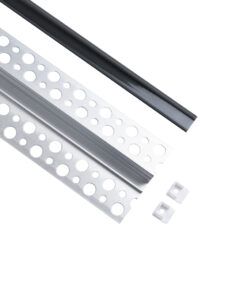 GloboStar® PLASTERBOARD-PROFILE 70839-1M Προφίλ Αλουμινίου - Βάση & Ψύκτρα Ταινίας LED με Μαύρο Φιμέ Κάλυμμα - Χωνευτή Χρήση σε Γυψοσανίδα - Trimless - Πατητό Κάλυμμα - Ασημί - 1 Μέτρο - Μ100 x Π5.6 x Υ1.5cm 9 70839 1m 3