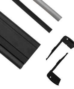 GloboStar® STAIR-PROFILE 70843-3M Προφίλ Αλουμινίου - Βάση & Ψύκτρα Ταινίας LED με Μαύρο Φιμέ Κάλυμμα - Χρήση σε Σκαλοπάτια - Πατητό Κάλυμμα - Μαύρο - 3 Μέτρα - Μ300 x Π8 x Υ3.2cm 14 70843 3m 2